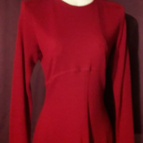 Vintage 90s Ann Taylor Full Length Maxi 100% Merino Wool Long Sweater Dress XS/S - Picture 5 of 11